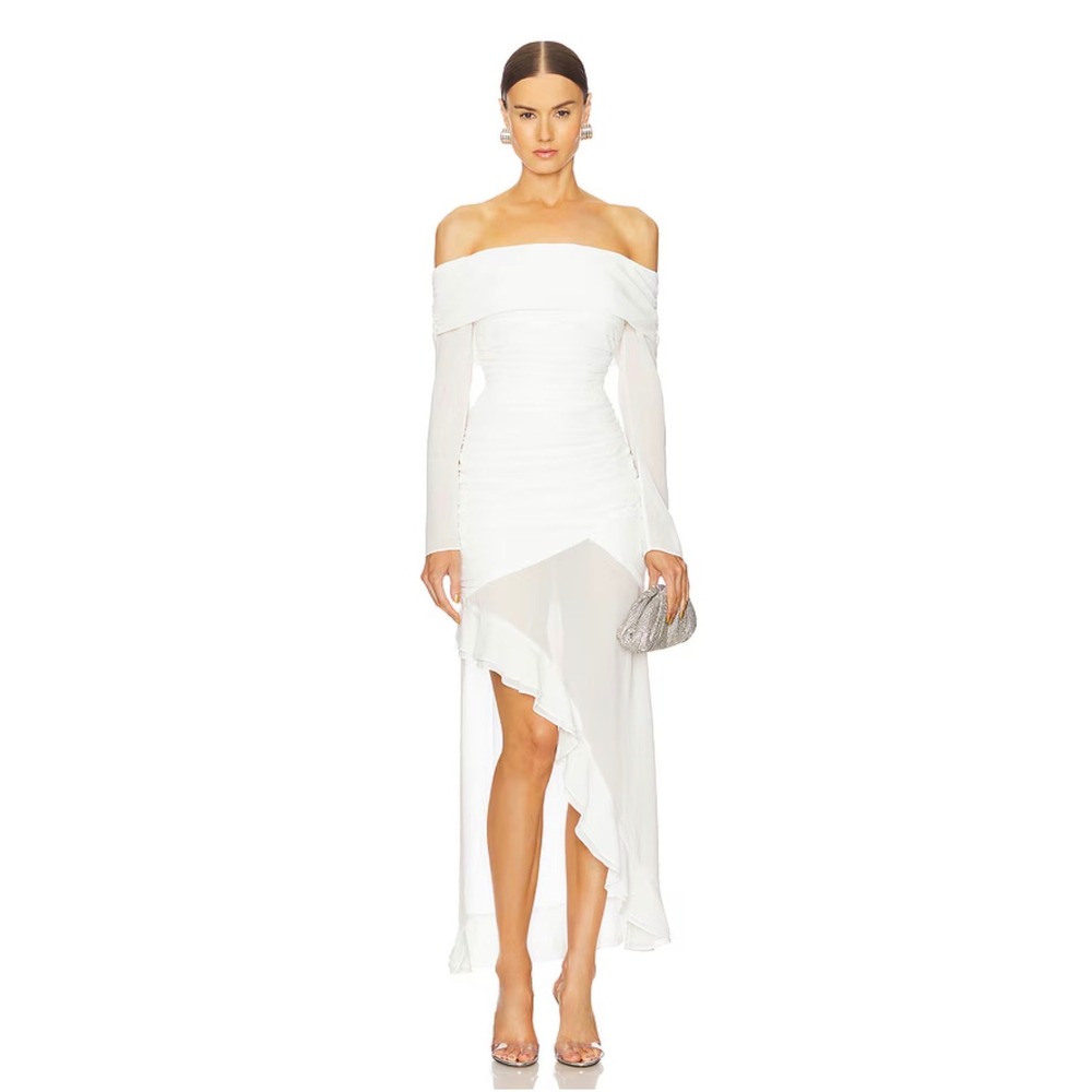 Line & Dot Owens Midi Dress in Ivory Size Large NWOT